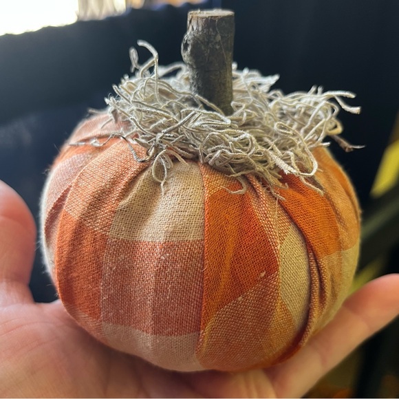 Lot of 10 handmade plaid fabric pumpkins primitive farmhouse decor bowl … - Picture 8 of 12